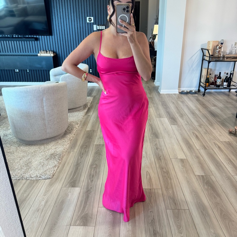 Vibrant Fuchsia Maxi Dress